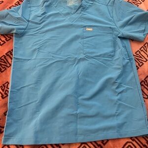 Figs Light Blue Short Sleeve Men's Tee